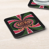 ケニアトラベルギフト – ハグ&キスデザイン コースター (左側)