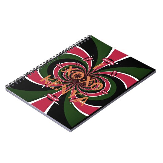 ケニアトラベルギフト – ハグ&キスデザイン ノートブック (左側)