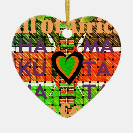 ケニアハクナマタタ セラミックオーナメント (正面)