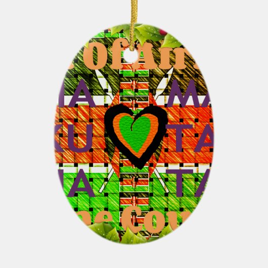 ケニアハクナマタタ セラミックオーナメント (正面)