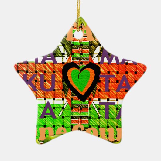 ケニアハクナマタタ セラミックオーナメント (正面)