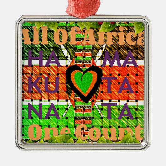 ケニアハクナマタタ メタルオーナメント (正面)