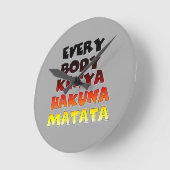 ケニアハクナマタタ ラウンド壁時計 (傾斜)