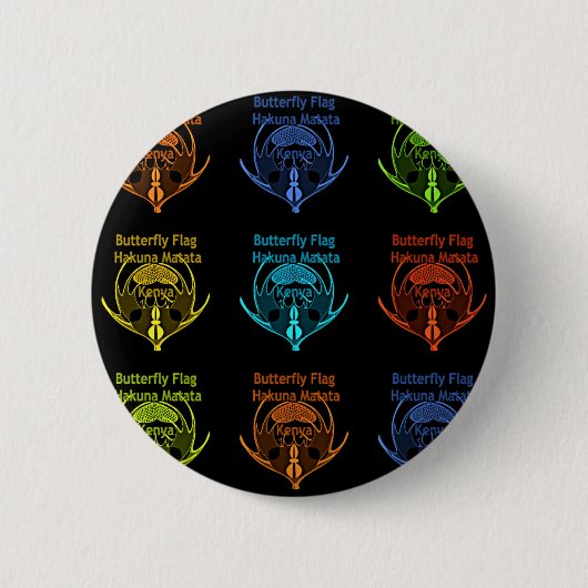 ケニアハクナマタタ 缶バッジ (正面)