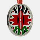 ケニアハート メタルオーナメント (右)