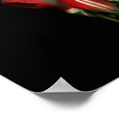 ケニアフラッグブルスカルオンブラック ポスター (角)