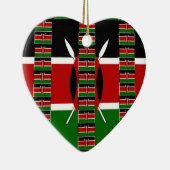 ケニアブラックレッドグリーン セラミックオーナメント (右)