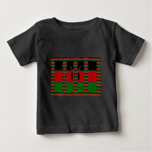 ケニアブラックレッドグリーン ベビーTシャツ