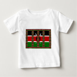 ケニアブラックレッドグリーン ベビーTシャツ