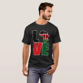 ケニアプライドI Loveケニア国旗の地図アフリカTシャツ Tシャツ (正面フル)