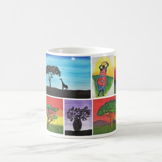 ケニア人は芸術のマグをからかいます コーヒーマグカップ (中央)