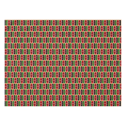 ケニア国旗とケニアの食卓用テーブルクロスデコールアフリカ テーブルクロス (正面(横))