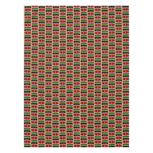 ケニア国旗とケニアの食卓用テーブルクロスデコールアフリカ テーブルクロス (正面)