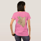 ケニア国旗と地図dk Tシャツ (裏面フル)