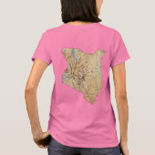 ケニア国旗と地図dk Tシャツ (裏面)