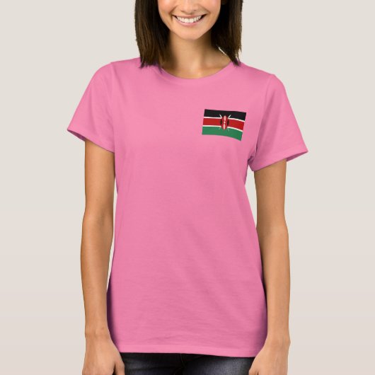 ケニア国旗と地図dk Tシャツ (正面)