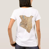 ケニア国旗と地図dk Tシャツ (裏面)