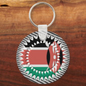 ケニア国旗のキーチェーン キーホルダー (正面)