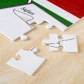 ケニア国旗のサファリデザイン：バケットリスト ジグソーパズル (側面)