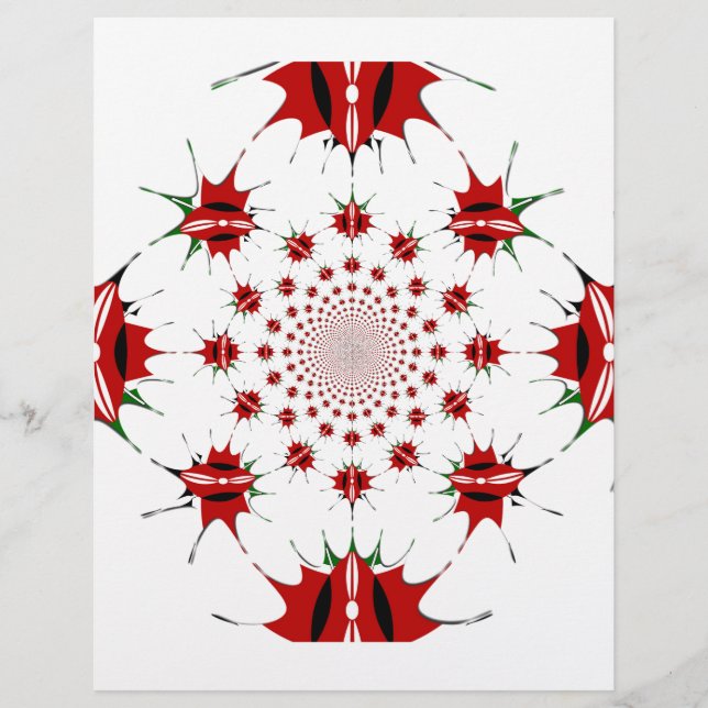 ケニア国旗のシールド万華鏡のように千変万化するパターンパターン (正面)