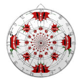ケニア国旗のシールド万華鏡のように千変万化するパターンパターン ダーツボード (正面)
