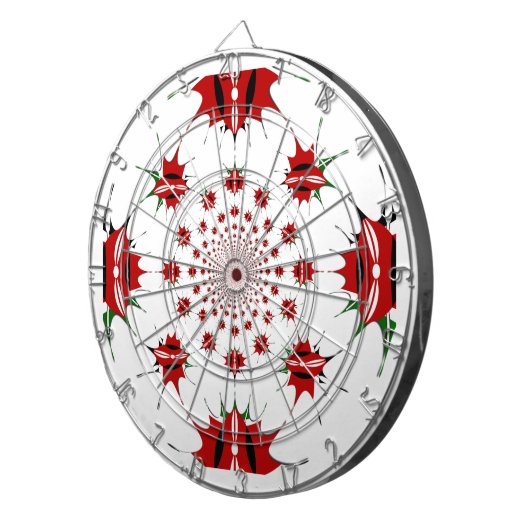 ケニア国旗のシールド万華鏡のように千変万化するパターンパターン ダーツボード (正面右)
