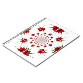 ケニア国旗のシールド万華鏡のように千変万化するパターンパターン ノートブック (左側)