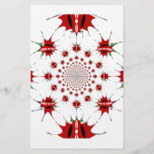 ケニア国旗のシールド万華鏡のように千変万化するパターンパターン 便箋 (正面)