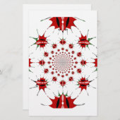 ケニア国旗のシールド万華鏡のように千変万化するパターンパターン 便箋 (正面/裏面)