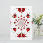 ケニア国旗のシールド万華鏡のように千変万化するパターンパターン 便箋 (スタンド正面)