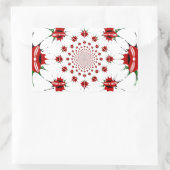 ケニア国旗のシールド万華鏡のように千変万化するパターンパターン 長方形シール (バッグ)