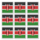 ケニア国旗のシール&ケニアの国旅行/スポーツ シール (正面)