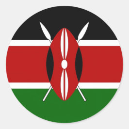 ケニア国旗のシール ラウンドシール