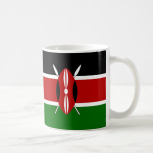 ケニア国旗のセラミック製マグカップ コーヒーマグカップ