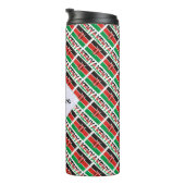 ケニア国旗のタイル貼りパーソナライズされた タンブラー (回転右)