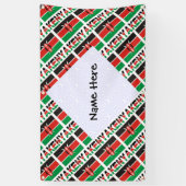 ケニア国旗のタイル貼りパーソナライズされた 横断幕 (縦)