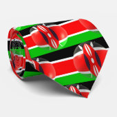 ケニア国旗のデザイン ネクタイ (ロール)