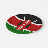 ケニア国旗のプレート、パーティー、スポーツ、ケニア ペーパープレート (アングル)