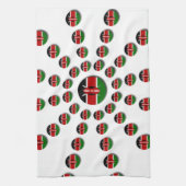 ケニア国旗の放射状パターン:愛国芸術と装飾 キッチンタオル (縦)