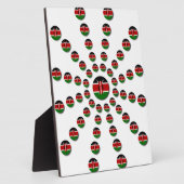 ケニア国旗の放射状パターン：愛国芸術と装飾 フォトプラーク (側面)