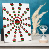 ケニア国旗の放射状パターン：愛国芸術と装飾 フォトプラーク (側面)