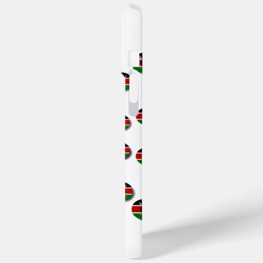 ケニア国旗の放射状パターン:愛国芸術と装飾 Case-Mate iPhoneケース (裏面 / 左)