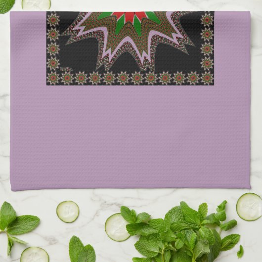 ケニア国旗の色アートプリント/グラフィック キッチンタオル (折り畳み)