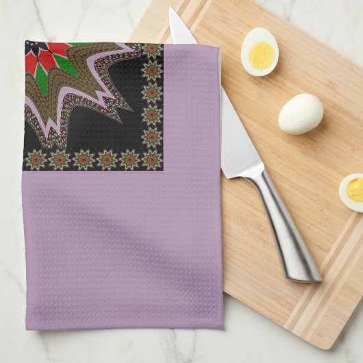 ケニア国旗の色アートプリント/グラフィック キッチンタオル (四つ折り)