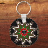 ケニア国旗の色アートプリント/グラフィック キーホルダー (正面)