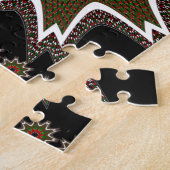 ケニア国旗の色アートプリント/グラフィック ジグソーパズル (側面)