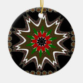 ケニア国旗の色アートプリント/グラフィック セラミックオーナメント (正面)