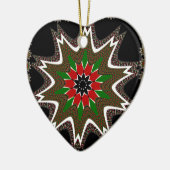 ケニア国旗の色アートプリント/グラフィック セラミックオーナメント (左)