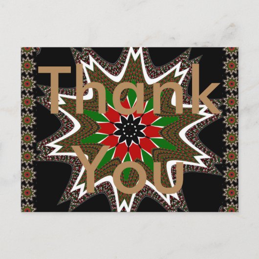 ケニア国旗の色アートプリント/グラフィック ポストカード (正面)