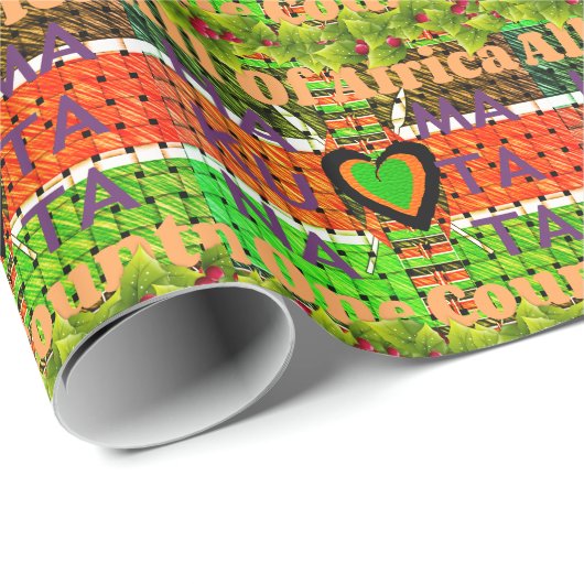 ケニア国旗の色パターンデザイン ラッピングペーパー (ロールコーナー)